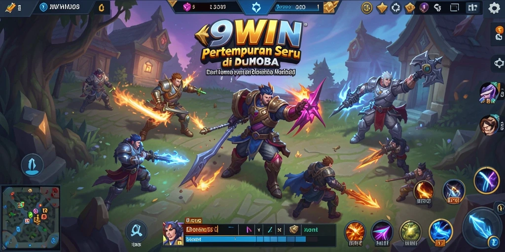 Tampilan gameplay epik dari 9WIN saat aksi tempur berlangsung.