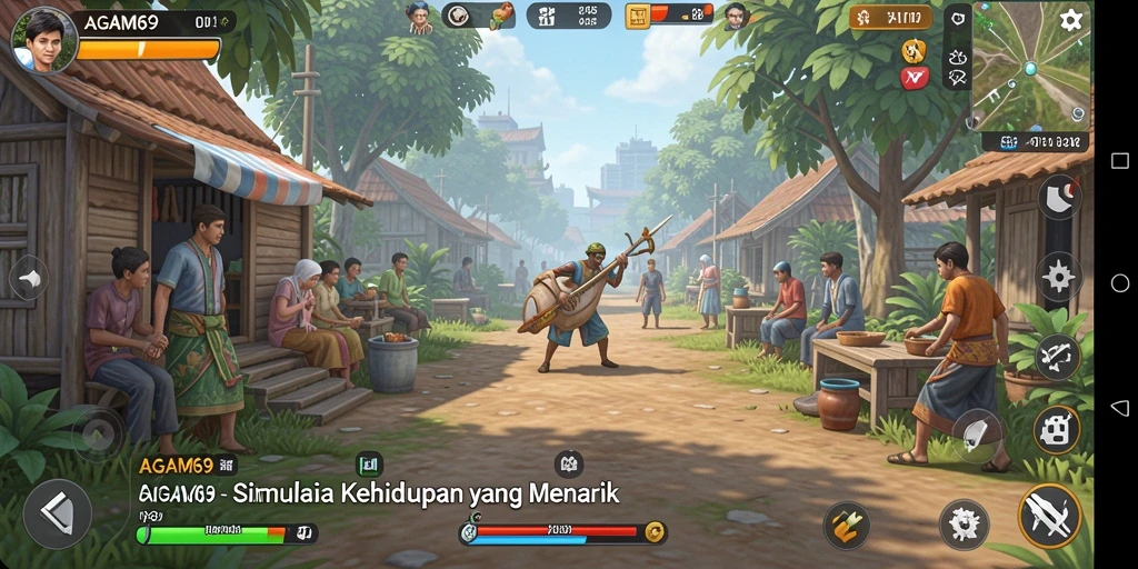 Tampilan gameplay AGAM69 yang mendalam dan interaktif.