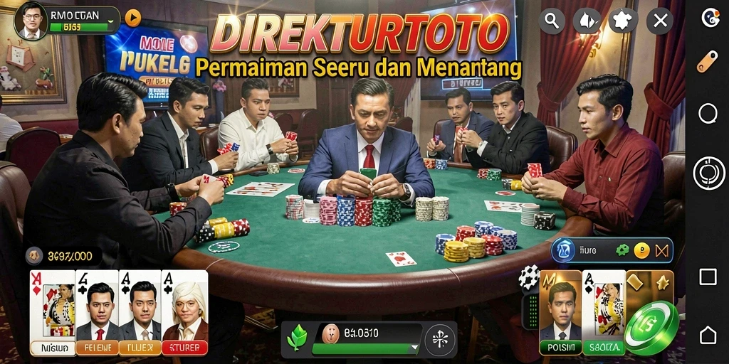 Tampilan gameplay poker yang menarik di DIREKTURTOTO.