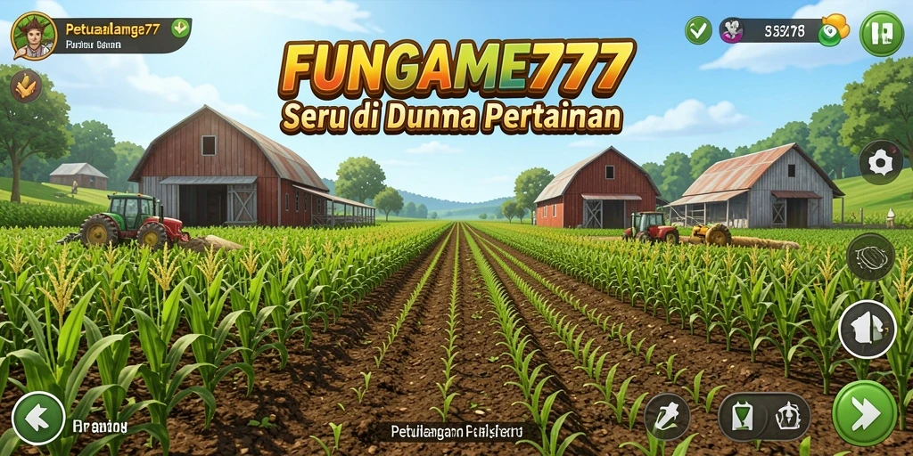 Gameplay menarik di ladang dengan berbagai tanaman dan hewan.