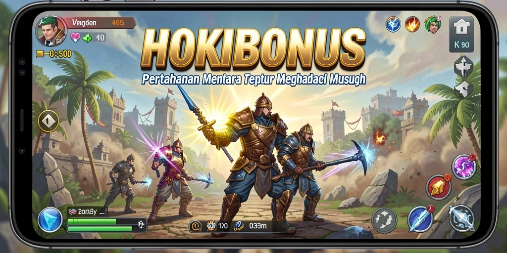 Tampilan gameplay menara dalam HOKIBONUS yang menantang dan menarik.