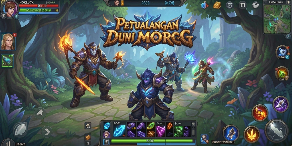 Gameplay seru HOKILUCK dalam dunia MMORPG yang luas.