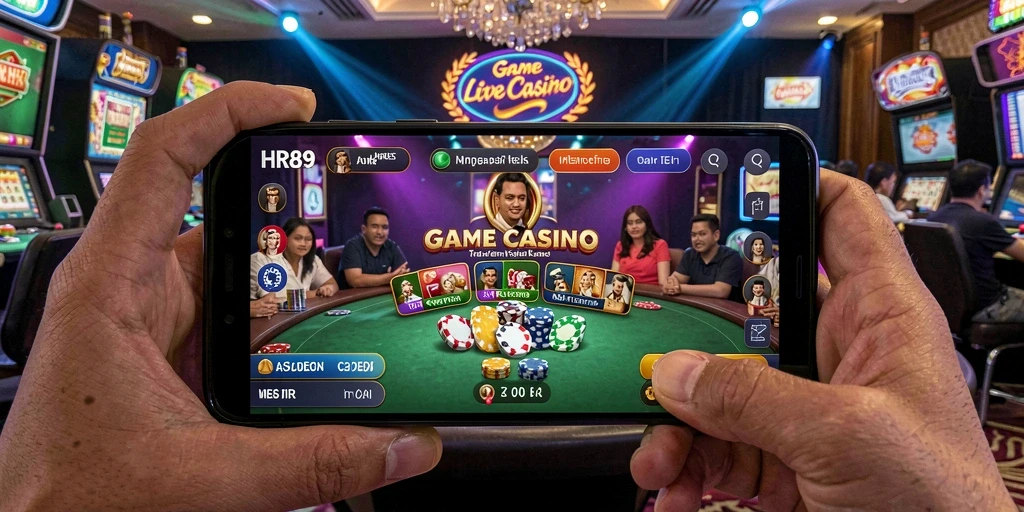 Tampilan gameplay HR89 yang menarik dalam suasana Live Casino.