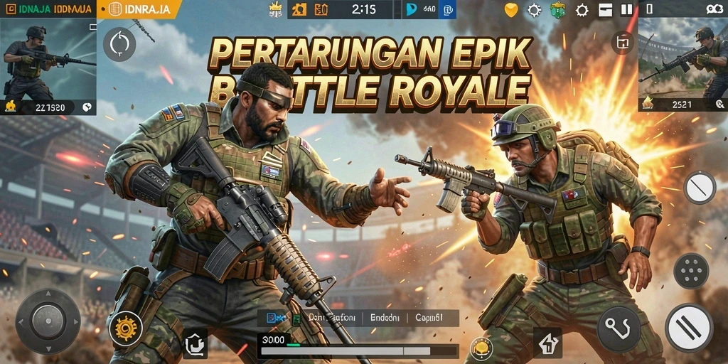 Gameplay intens di IDNRAJA dengan aksi menegangkan.