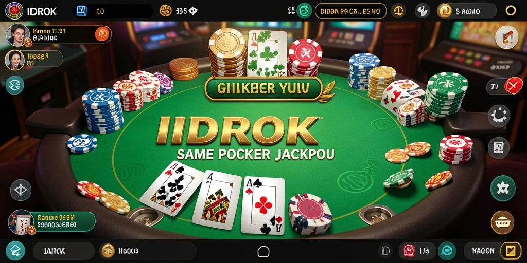 Gambaran gameplay poker yang mendebarkan di IDROK.