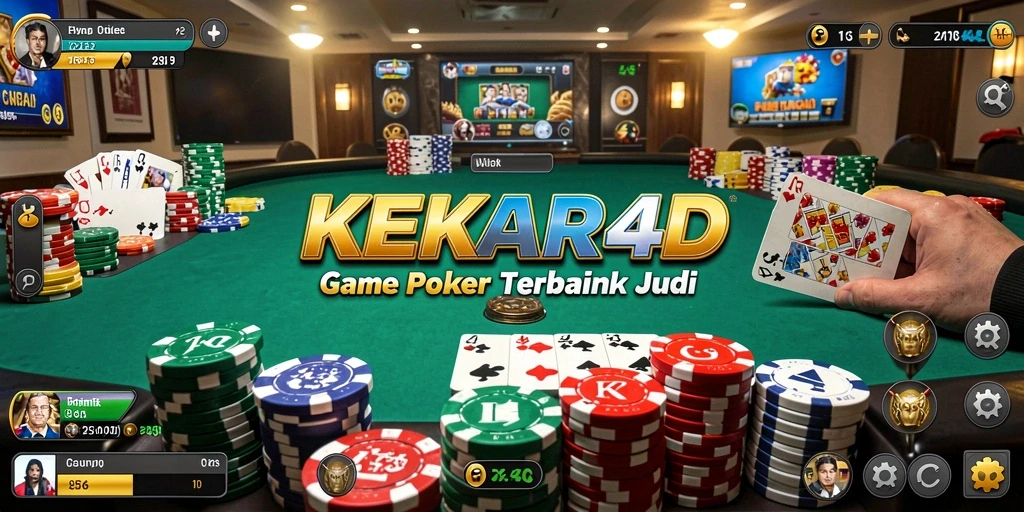 Tampilan gameplay seru dari KEKAR4D dalam permainan poker.