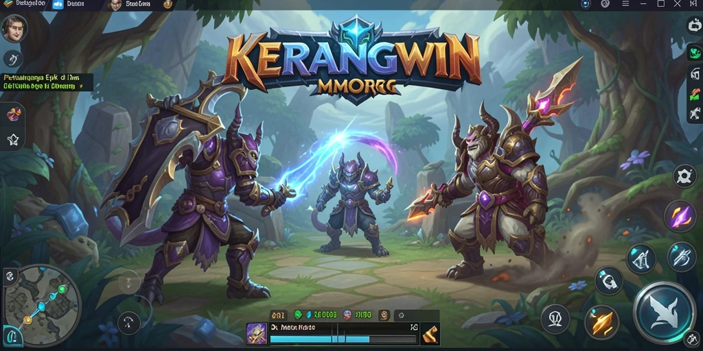 Tangkapan layar gameplay <strong>KERANGWIN</strong> menampilkan aksi seru di dunia MMORPG.