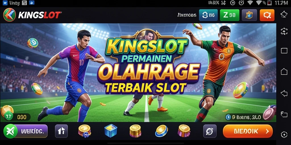 Tampilan gameplay seru dari KINGSLOT menampilkan aksi olahraga yang mendebarkan.