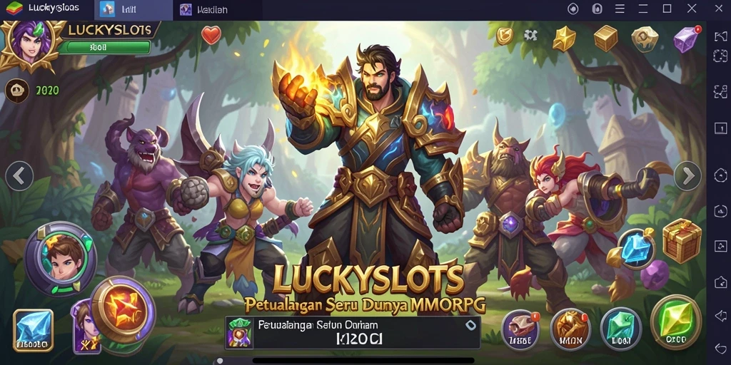Screenshot gameplay menunjukkan aksi mendebarkan di dunia LUCKYSLOTS.