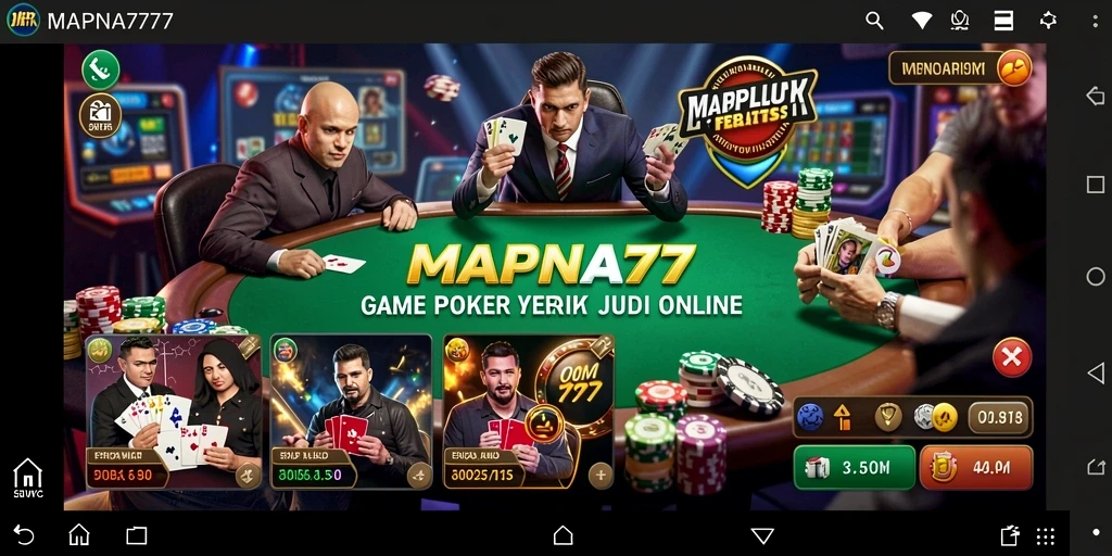Tampilan gameplay seru di MAPNA777 saat bermain poker.