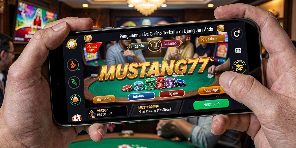 Tangkapan layar gameplay Live Casino yang menampilkan dealer dan permainan yang menarik.
