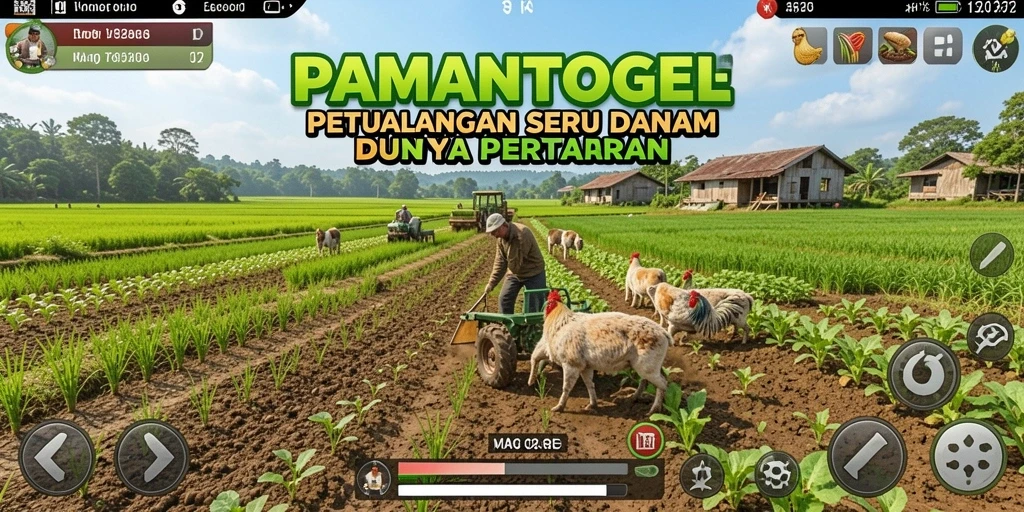 Tampilan gameplay PAMANTOGEL dalam aktivitas bertani