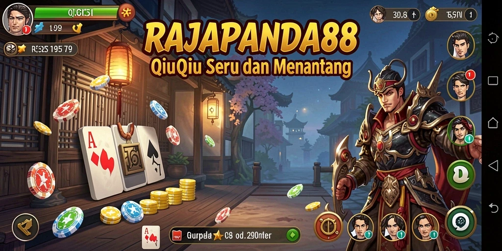Tampilan gameplay QiuQiu seru di RAJAPANDA88.