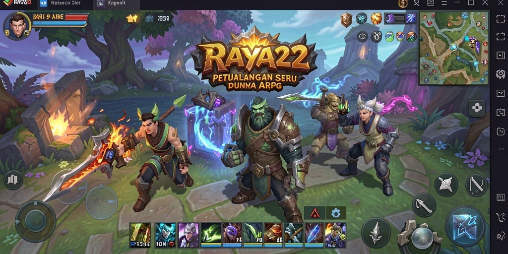 Tampilan seru dari gameplay ARPG RAYA22 yang menantang.