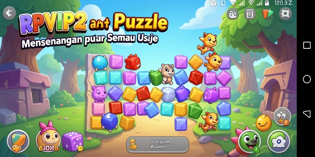 Tampilan gameplay RPVIP2 yang seru dan penuh tantangan puzzle.