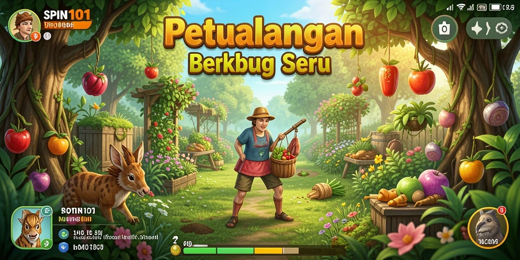 Tampilan gameplay SPIN101 yang menarik dan penuh warna.