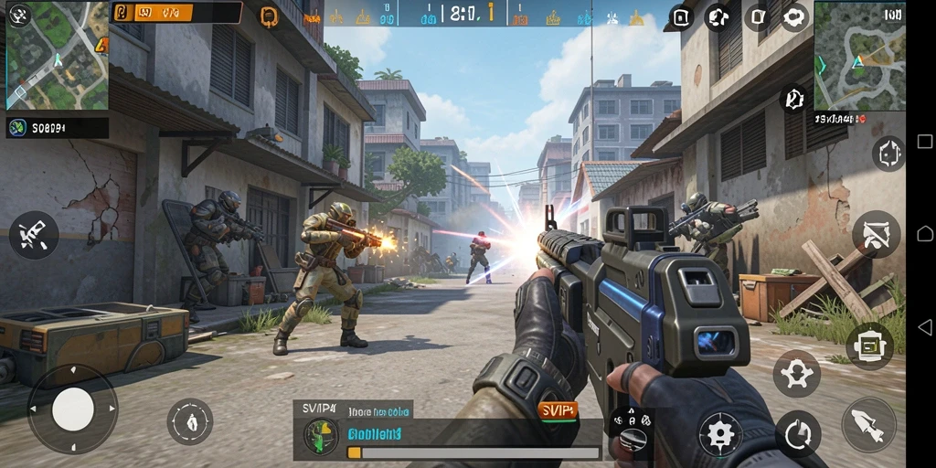 Screenshot gameplay SVIP4 menampilkan aksi dan strategi TPS yang menegangkan.