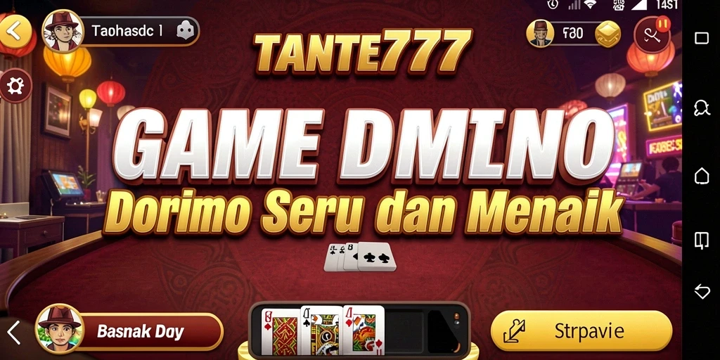 Screenshot gameplay TANTE777 menunjukkan keseruan bermain Domino.