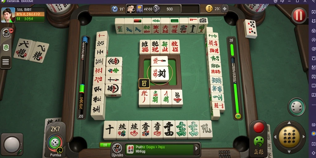 Screenshot ZK7 menampilkan gameplay Mahjong yang menarik dan interaktif.